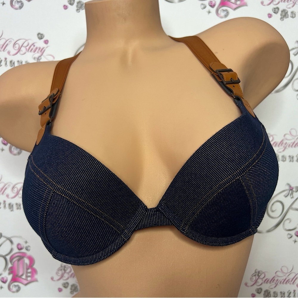 Marlies Dekkers criss-cross back bra Marlies Dekkers Calamity Jane Pushup Blue